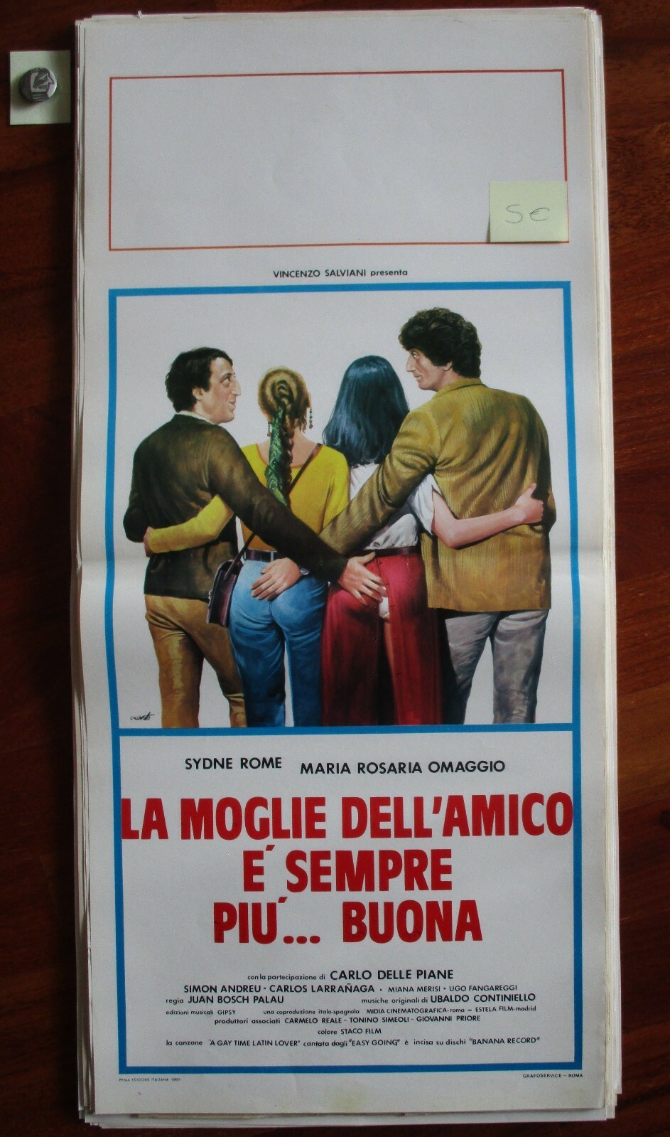 Locandina originale film La moglie dell'amico è sempre più buona (1980)