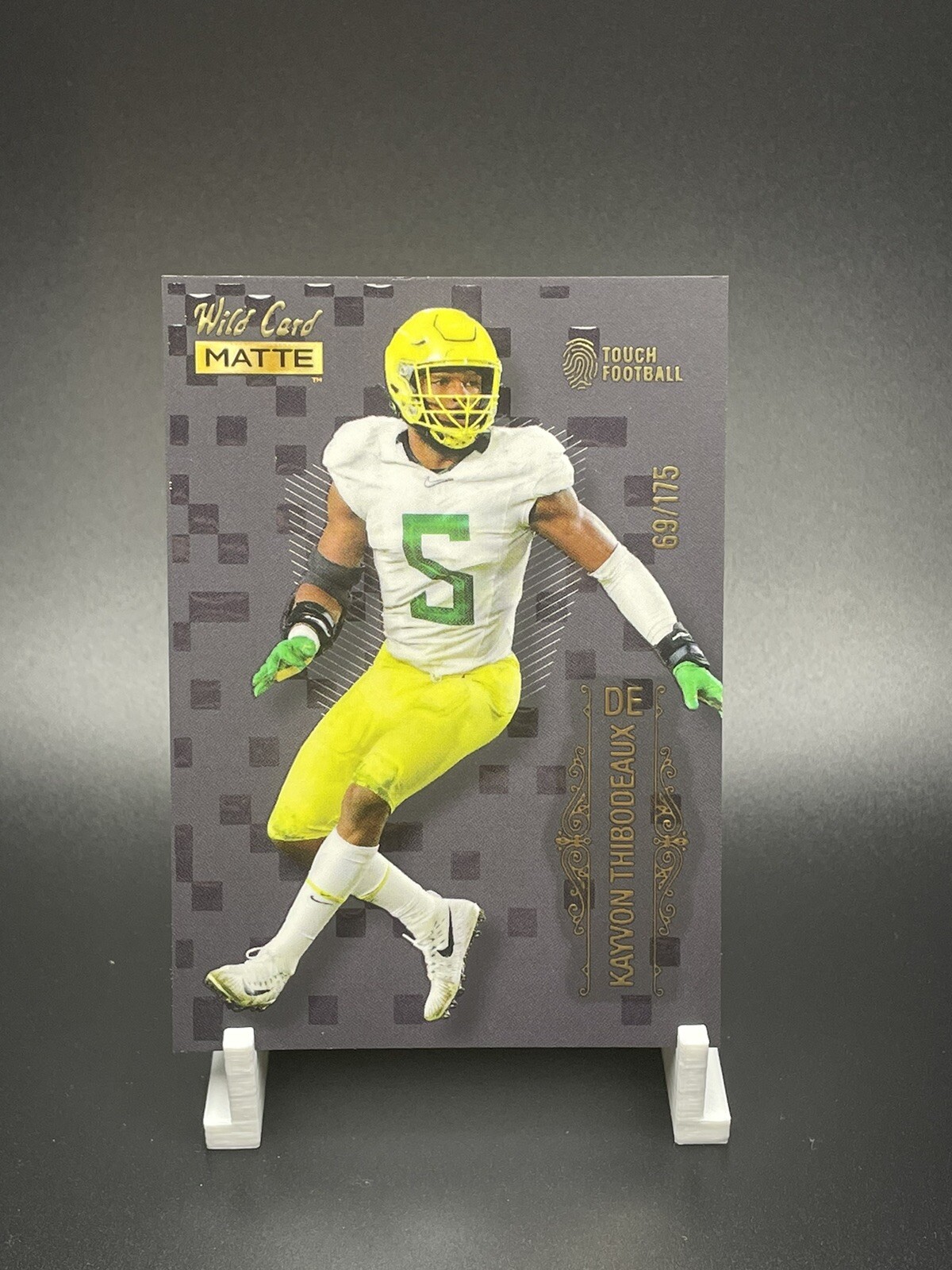 Kayvon Thibodeaux Wild Card Matte Black Draft Picks Touch Football #MB69 Base