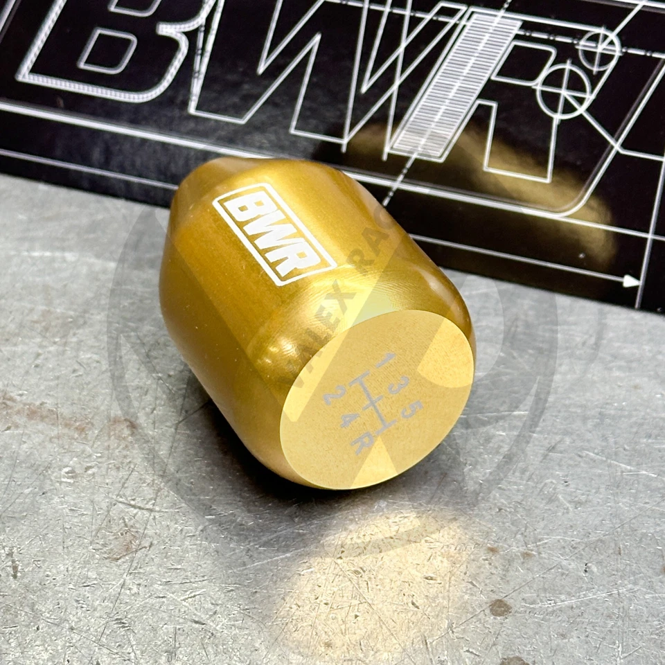 Botão de câmbio Blackworks Racing M12x1.25 alumínio leve dourado - Toyota Subaru - Imagem 4 de 4