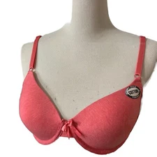 MAMIA Bra Size 38B Foam Padded Underwire Heathered Orange T-Shirt Bra
