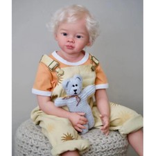 30in Finished Reborn Baby Doll Lifelike Hand-Rooted Short Hair Toddler Gift Toy