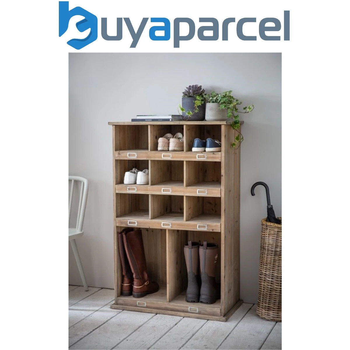 Garden Trading Chedworth 11 Welly Shoe Locker Storage Rack Hallway