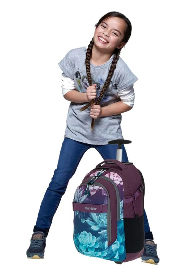 Schultrolley Mädchen Bestway Trolley Rucksack Evolution Packer 40244 Flower +r - Bild 2 von 4