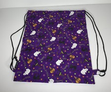Longaberger Halloween Party Treat Bag Cinch Sack Carry On Back With Drawstrings