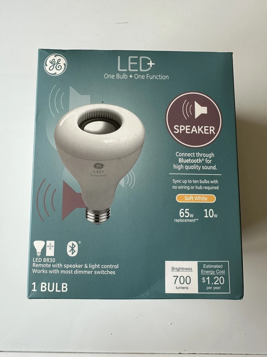 General electric br30 speaker led light shop bulb white
