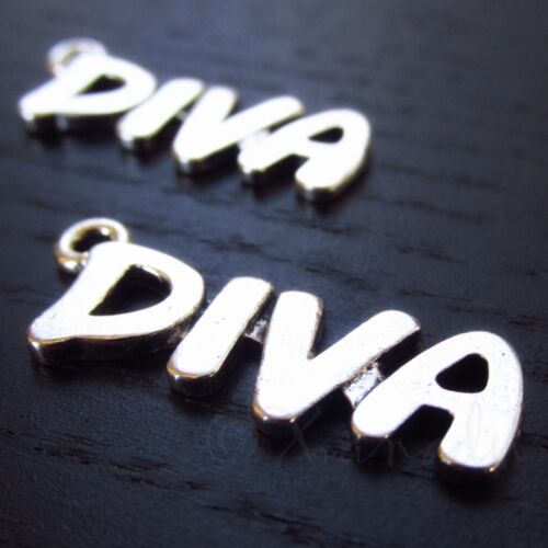 Diva Charms 29mm Wholesale Antique Silver Plated Pendants C4618- 10, 20 Or 50PCs - Picture 1 of 3