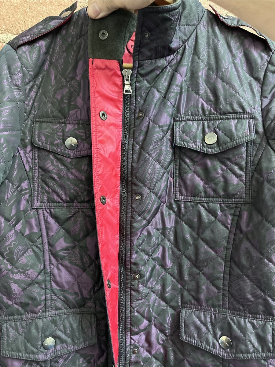 ジャケット ETRO Woman Jacket Violet WRBA002499SASO5 X0865 Etro Women's Quilted Field Jacket, Sz 42, Purple Paisley