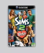 THE SIMS 2 PETS / GAMECUBE - 2"x3" FRIDGE MAGNET (nintendo game retro box