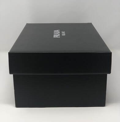Authentic Prada Milano Empty Black Plastic Shoe Box 14