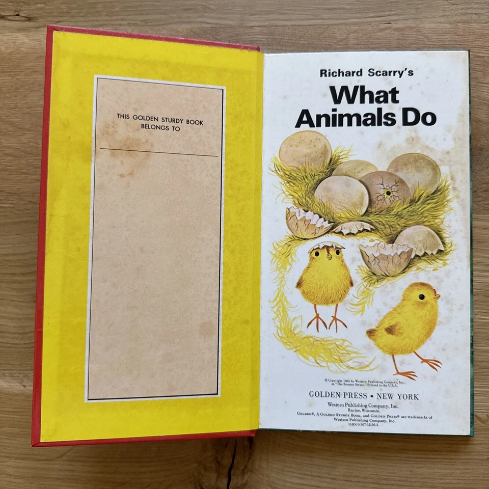 What Animals Do by Richard Scarry 1963 HC Vintage 60s Childrens Book Foto 2 de 4