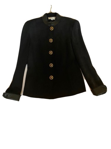 Saint John Knits Black Jacket Size 10 - image 1