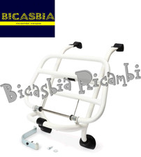 1112 - PORTAPACCHI ANTERIORE BIANCO RIBALTABILE VESPA 125 250 300 GT GTS
