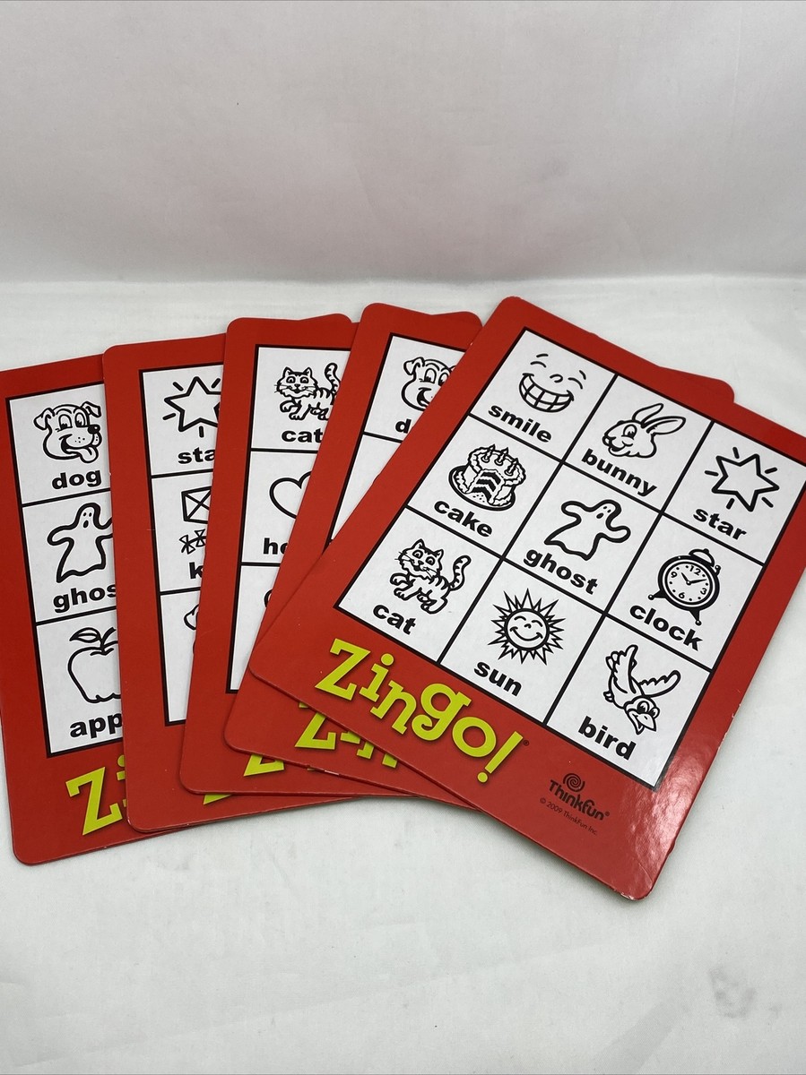Zingo Sight Words Cards Full Set of 5 Think Fun 2009 Game