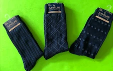 THREE PAIR MEN’S NAVY BLUE ‘JUNCTURE’ SOCKS SZ 6-12