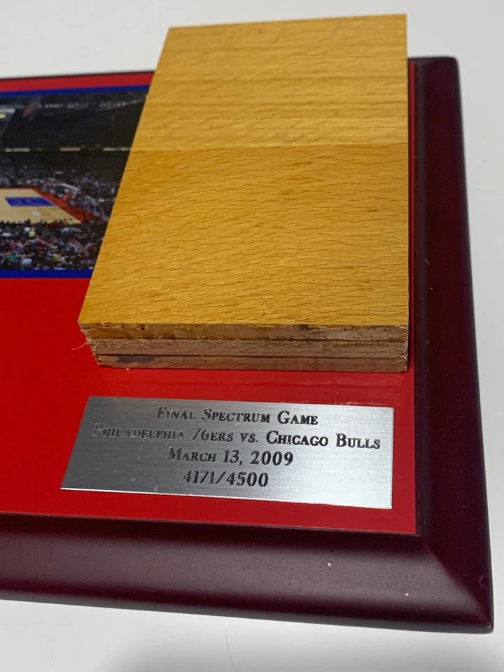 Philadelphia 76ers КУСОК СПЕКТРА пола деревянный корт с сертификатом подлинности (A009) - Изображение 3 из 3