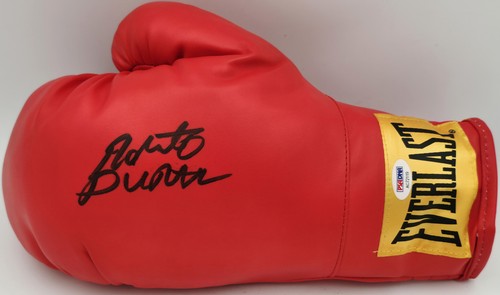 Roberto Duran Autographed Signed Red Everlast Boxing Glove LH PSA/DNA #AC72119