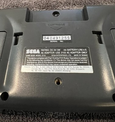 SEGA Game Gear Handheld System - With Carrying Bag, 13 Games And