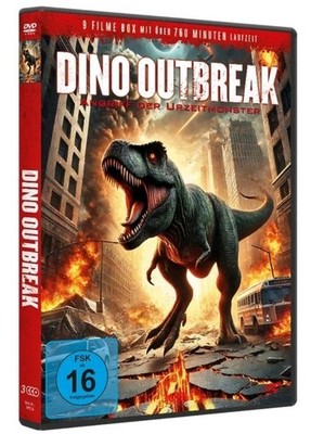 Dino Outbreak - Angriff der Urzeitmonster - 9 Filme (3 DVD's) Neu/OVP 