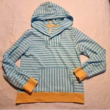 Matilda Jane girls size 14 2 tone blue and yellow pullover EUC made Nov 2018