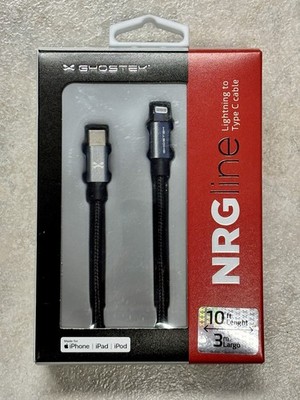 Ghostek Apple MFi-Certified USB-C to Lightning - Durable Charging Cables - 10 FT
