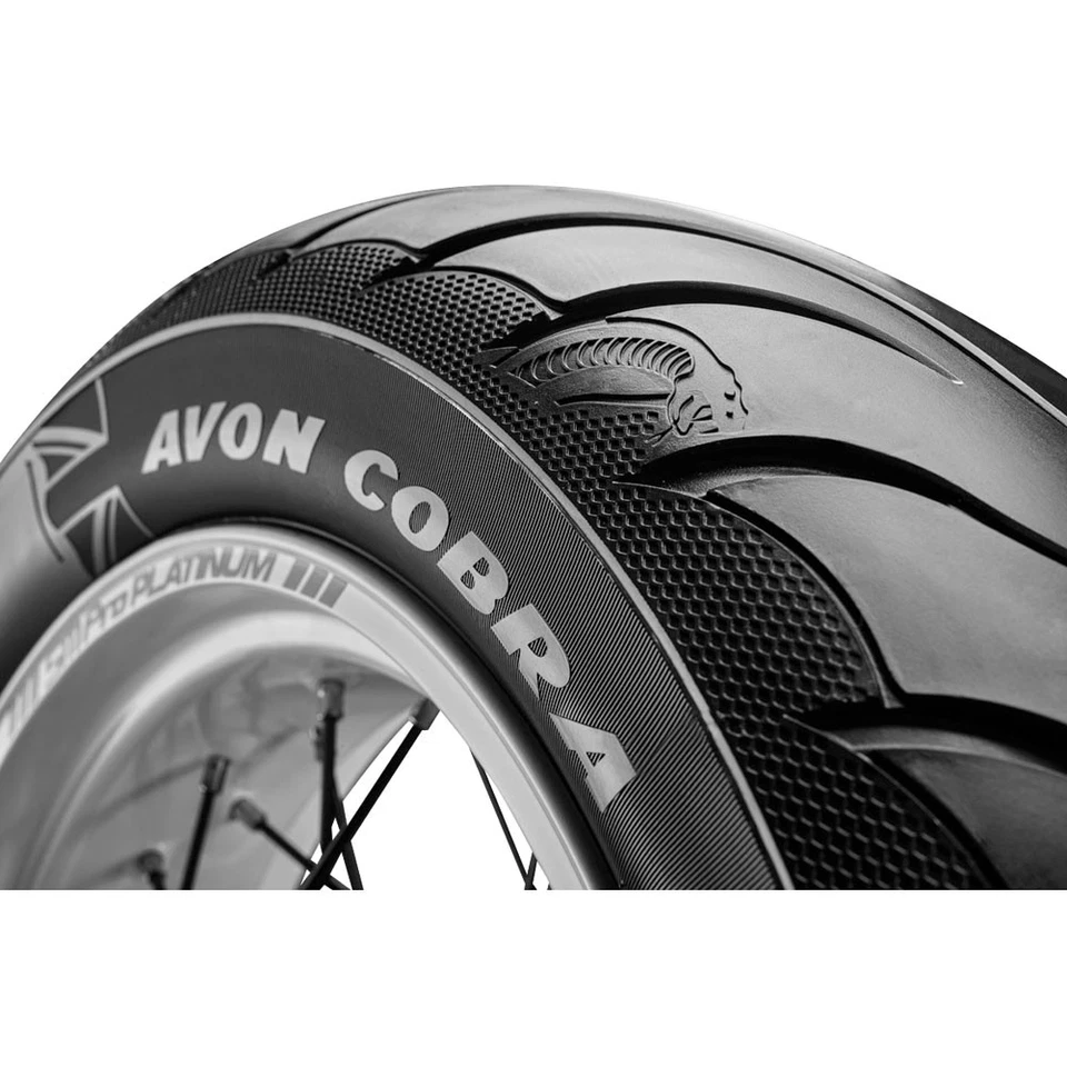 Avon Cobra Chrome AV92 Rear Motorcycle Tire 140/90B-16 (77H) Black Wall - Image 3 of 4