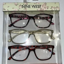 Nine West Premium Reading Glasses Women's readers purple animal print +2.00