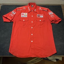 Marlboro Vintage Ducati Motorcycle Shirt Pit Crew 1980s Mechanic Alice Shell F1