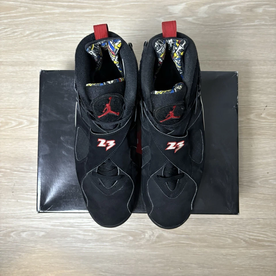 Air Jordan 8 Retro Mid Playoff 2023 Negro Rojo Blanco Gamuza 305381-062 Talla 11 Foto 4 de 4