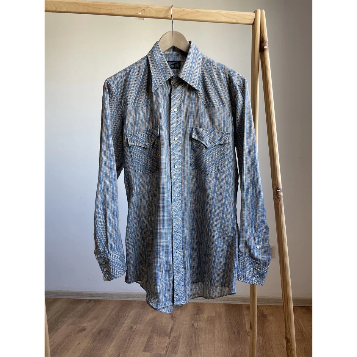 Camicia da uomo a maniche lunghe con bottoni a righe ondulate anni '70, stile retrò vintage marrone giallo con colletto abbottonato, abito casual, stile discoteca anni '70, tasca sul petto - Italia