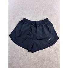 Nike Dri-FIT Womens Black Running Shorts Size Large Mesh Panels Athletic