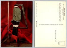 Neil Armstrong Air & Space Museum Moon Rock Exhibit Postcard Wapakoneta OH 1972