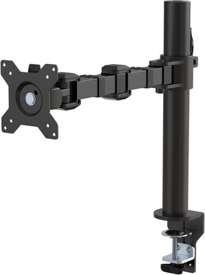 Amazon Basics Single Monitorständer - Höhenverstellbare Armhalterung, Stahl, Schwarz