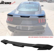 Fits 24-26 Ford Mustang Dark Horse Style Trunk Spoiler Carbon Fiber Print ABS