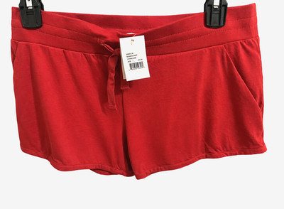 ADAM Adam Lippes Vermillion Red 100% Pima Cotton Runner Shorts Women Sz 1 /S NWT