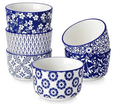 #ad Selene 6 oz Ceramic Ramekins Set of 6 Microwave amp; Dishwasher Safe Souffle Cu... $22.80