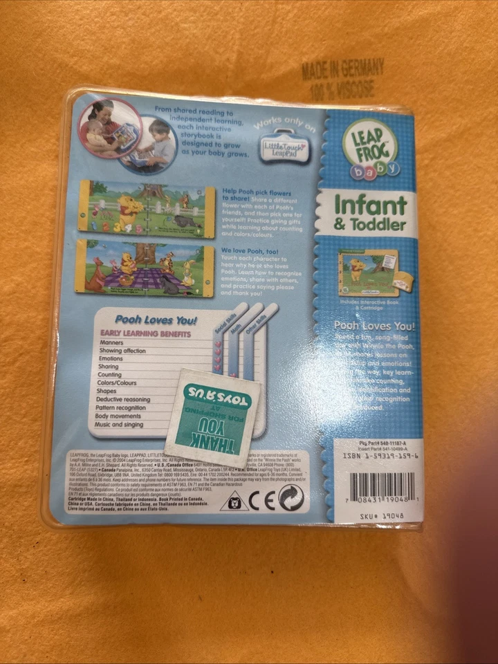 Leap Frog LeapPad Little Touch Library Disney Pooh Loves You Infant And Toddler  - Image 3 of 3