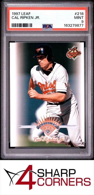 1997 LEAF #218 CAL RIPKEN JR. ORIOLES HOF PSA 9