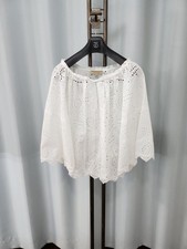 Burberry Weiße Lochmuster Damenbluse UK4 114224625