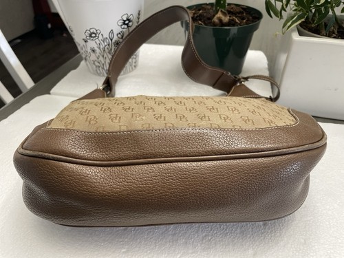 Dooney Bourke braun DB Logo Hobo Schulter Handtasche Lederriemen Medium - Bild 5 von 12
