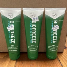 BiOFREEZE COOL THE PAIN FAST ACTING MENTHOL-PAIN RELIEF GEL 3 FL OZ 89mL 3 PACK