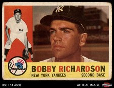 1960 Topps #405 Bobby Richardson Yankees 1 - POOR