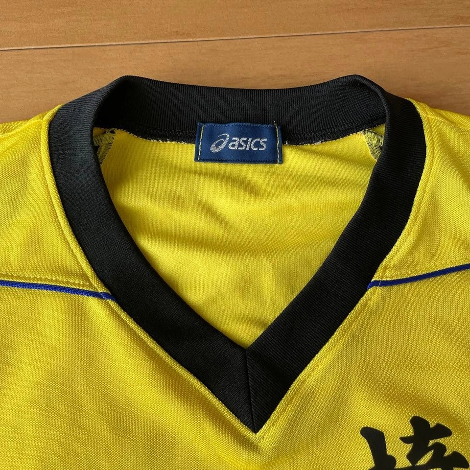 Uniforme de portero de balonmano ASICS M amarillo bordado bandera de Japón #16 Foto 3 de 4