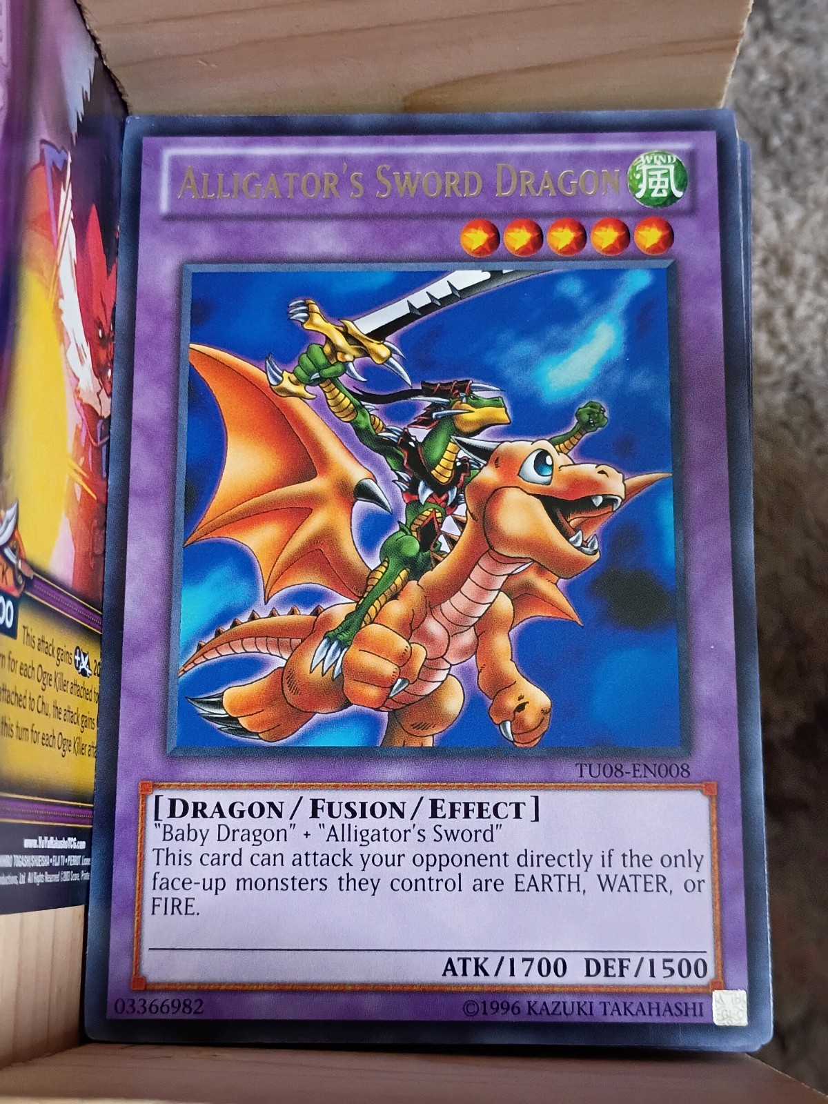 Alligator's Sword Dragon TU08-EN008 YuGiOh Turbo Pack: Booster Eight trading card — raw and PSA graded price guide