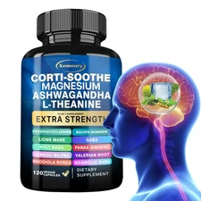 120pcs Corti-soothe Magnesium Ashwagandha L-theanine - Improve Sleep Quality
