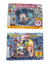 Lot Of 2 Marvel  Mickey Activity Sticker Pads