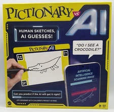 Pictionary vs. AI Board Game Mattel Game Human Sketches AI Guesses New 2023