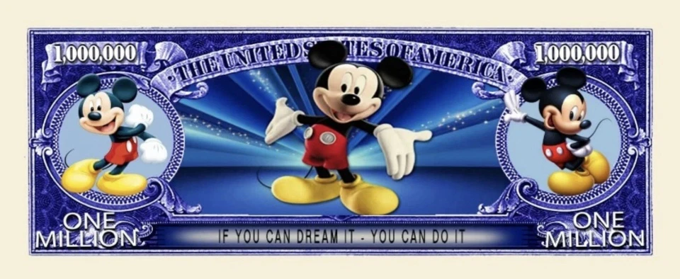 ✅ Pack de 50 Dólares Disney’s Mickey Mouse 1 Millón Coleccionable Novedad Dinero ✅ Foto 3 de 4