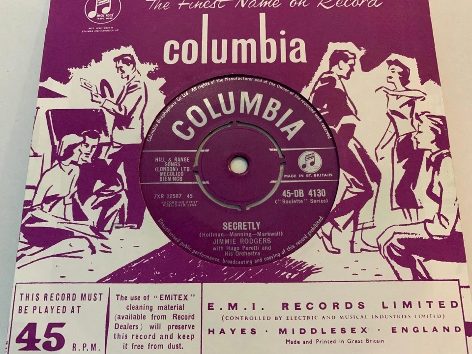 JIMMIE RODGERS Make Me A Miracle TEEN DANCER 1958 UK Columbia DB4130 NEAR MINT - Image 2 of 2
