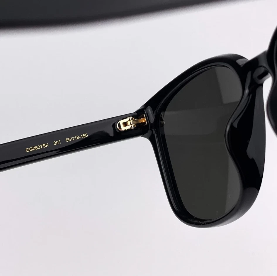 Gucci Men Sunglasses Black Grey Square GG0637SK 001 NEW - Image 4 of 4