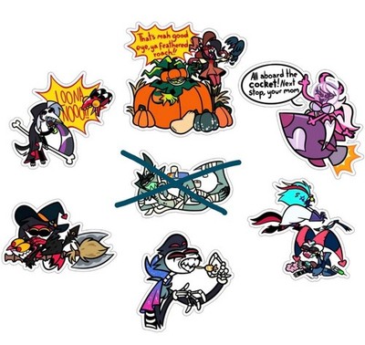 Helluva Boss Halloween 2025 Stickers - Not Including Chaz